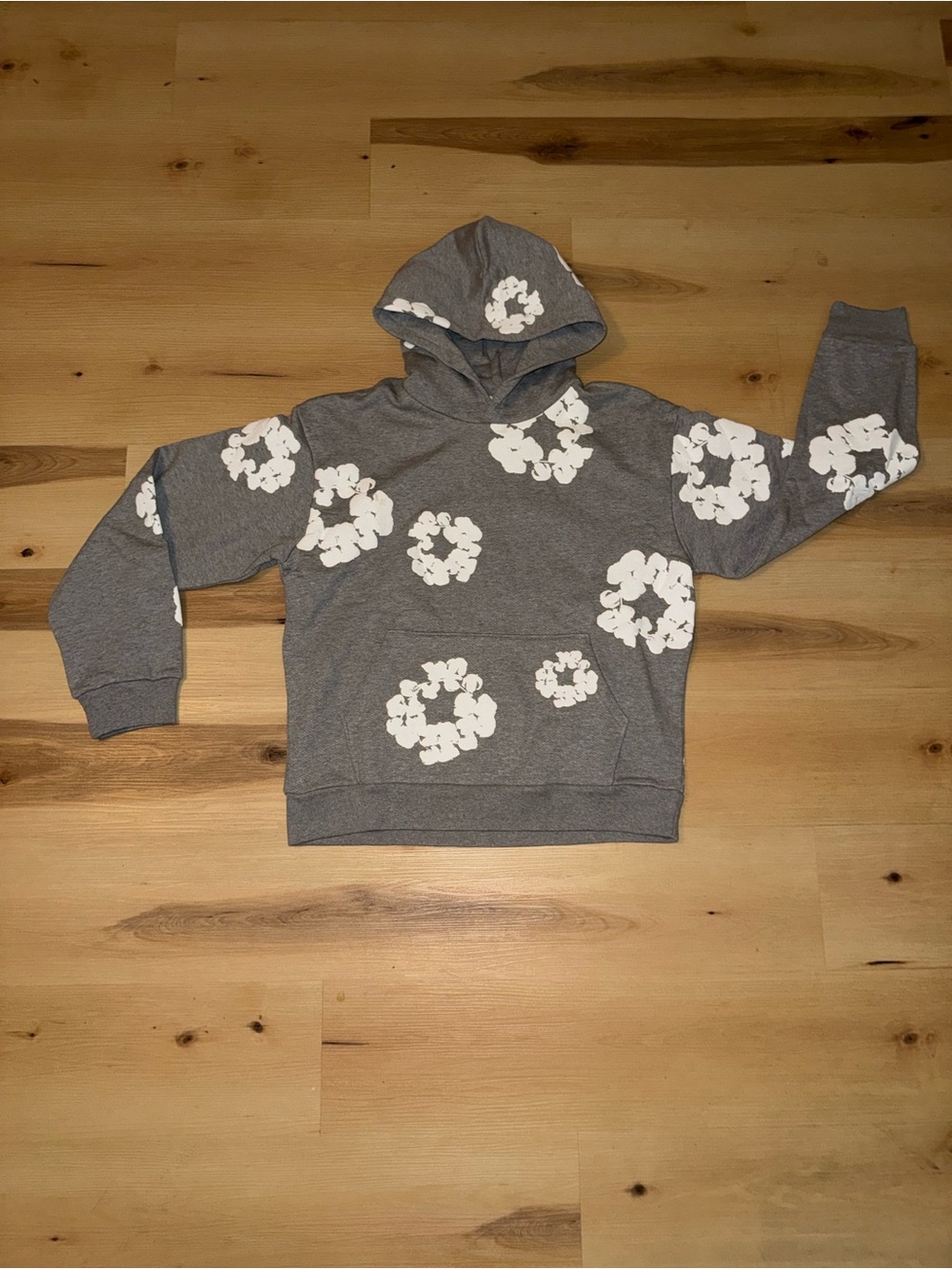 Denim Tears Grey & White Hoodie